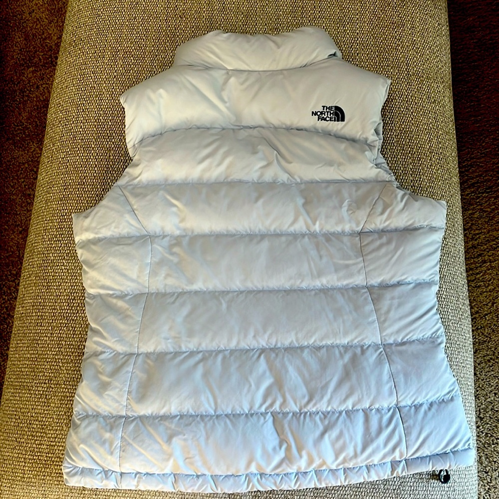 North Face Down vest. Light blue. Great condition.